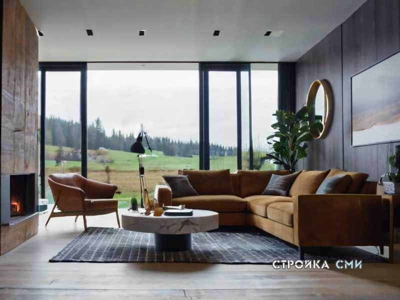 Гармоничное сочетание кухонных шкафов и открытых полок